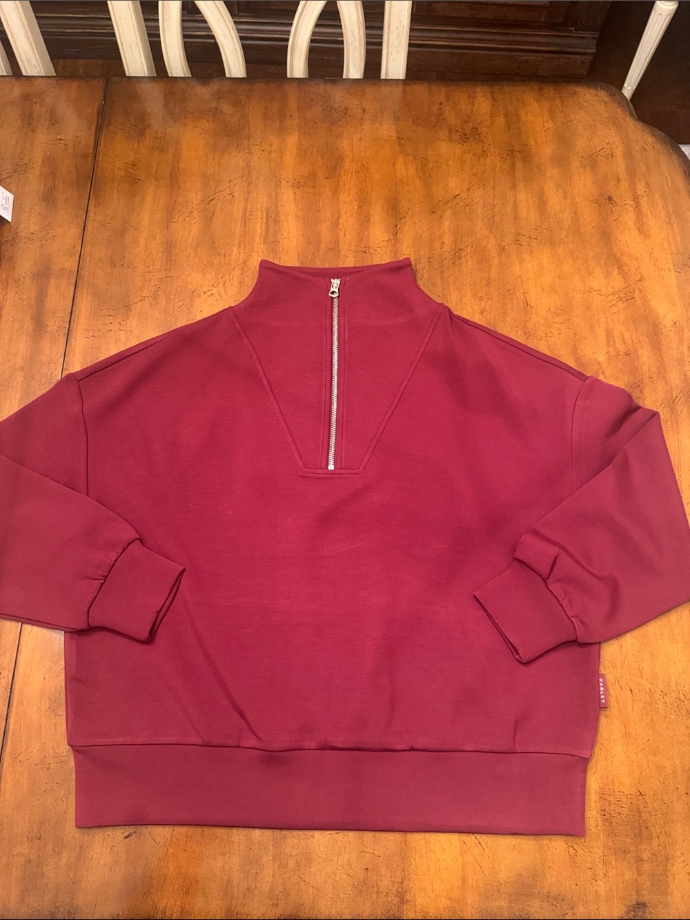 Varley Hawley Half Zip Sweat - New Maroon